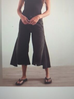 Free People We The Free Ripple Wide Leg Crop - Black 27